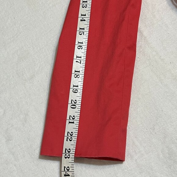 Brooks Brothers 346 Women’s Red Belted Trench Jacket Size 8 Double-Breasted - Picture 8 of 9